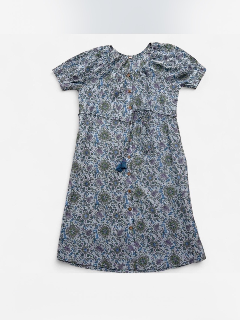 Uncle Frank NEW Bohemian Blue Floral Dress Small